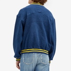 Rhude Men's Varsity Logo Bomber Jacket in Navy/Yellow