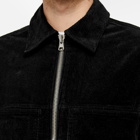 NN07 Men's Isak Corduroy Zip Overshirt in Navy