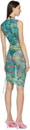 Louisa Ballou Green & Blue Heatwave Dress