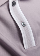 Boss Striped-trim Cotton Polo Shirt Light Purple