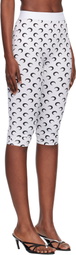 Marine Serre White Recycled Moon Jersey Capri Leggings