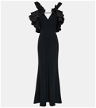Alexander McQueen Ruffled crêpe and faille gown