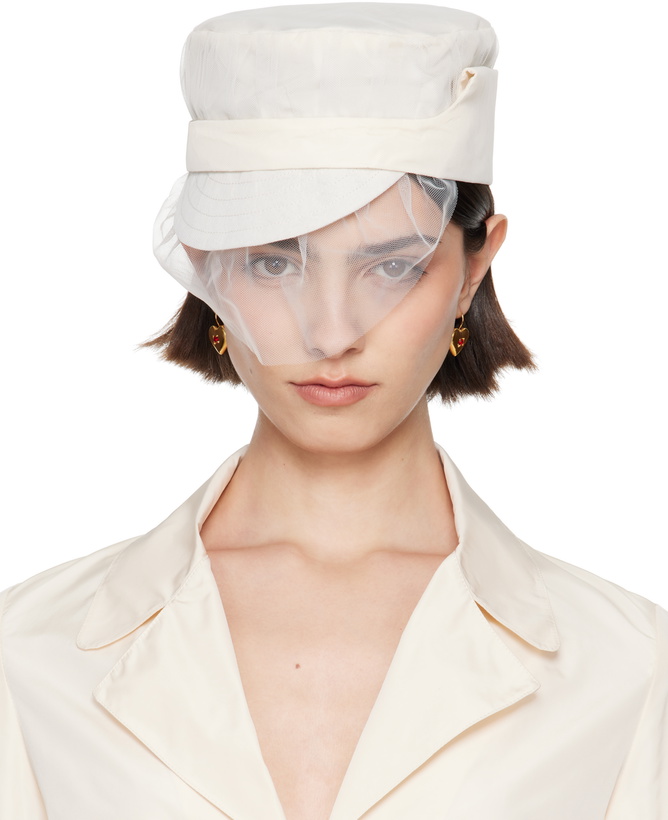 Photo: Renaissance Renaissance SSENSE Exclusive Bridal Capsule Satin Hat