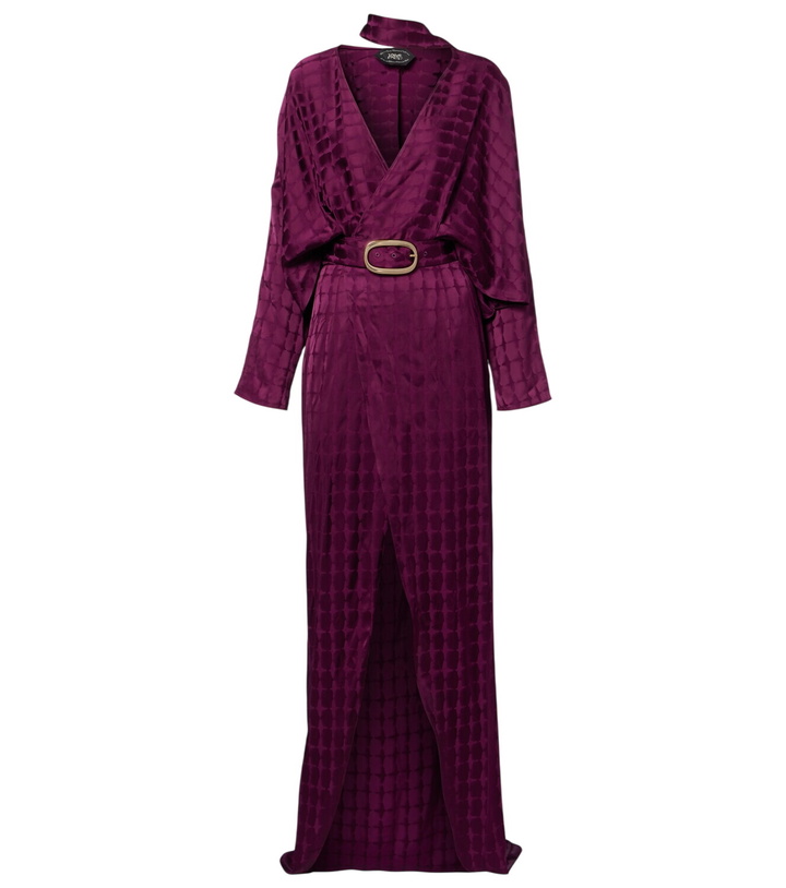 Photo: Taller Marmo Dunaway belted crêpe cady wrap dress