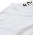 Aloye - Colour-Blocked Poplin-Panelled Cotton-Jersey T-Shirt - White