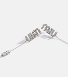 Miu Miu Logo crystal-embellished earrings