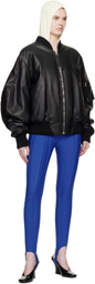 Mugler SSENSE Exclusive Blue Corseted Leggings