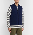 Mr P. - Reversible Wool-Blend and Nylon Gilet - Blue