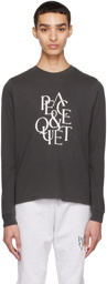 Museum of Peace & Quiet Black Serif Long Sleeve T-Shirt
