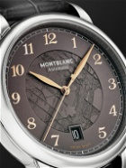 Montblanc - Star Legacy Limited Edition Automatic Date 39mm Stainless Steel and Croc-Effect Leather Watch, Ref. No. 130958