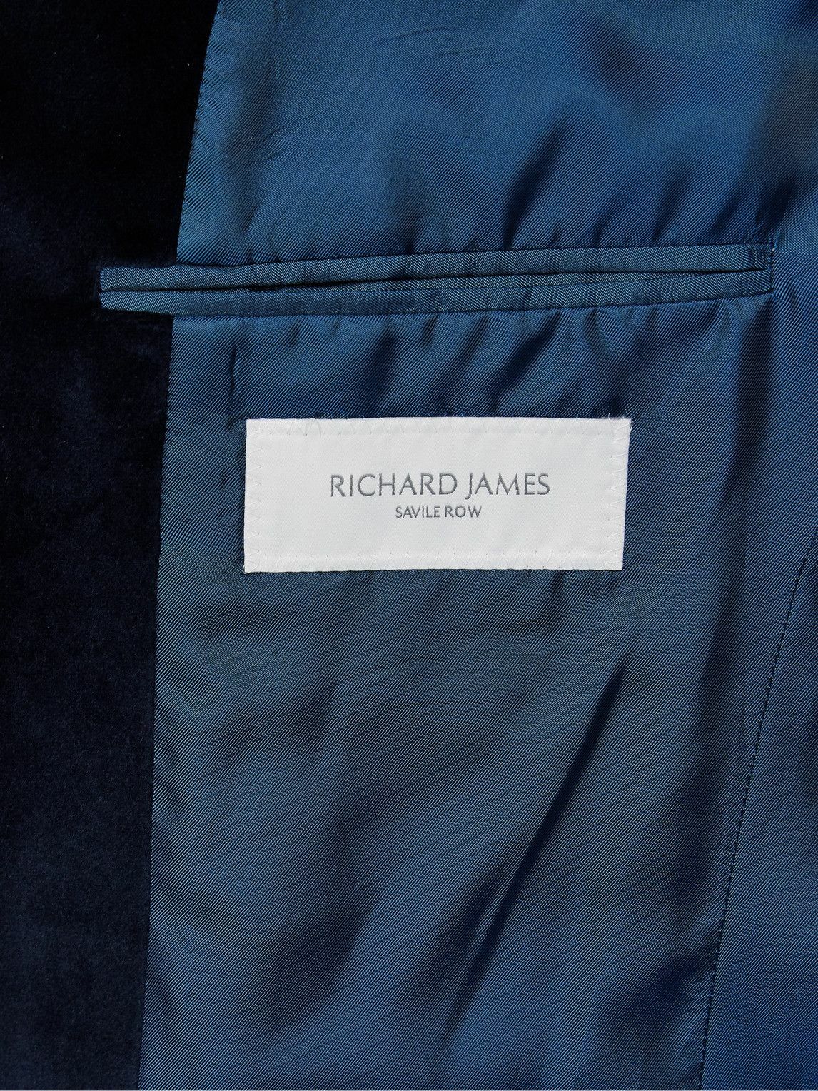 Richard James - Hyde Slim-Fit Cotton-Velvet Tuxedo Jacket - Blue