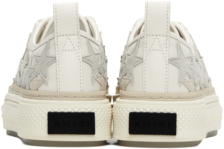 【AMIRI】ベージュ＆ホワイト Stars Low スニーカー AMIRI Off-White Stars Court Low Sneakers Amiri