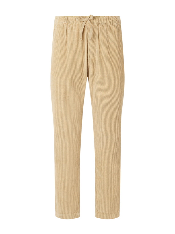 Photo: Hartford - Joggy Straight-Leg Cotton-Corduroy Trousers - Neutrals