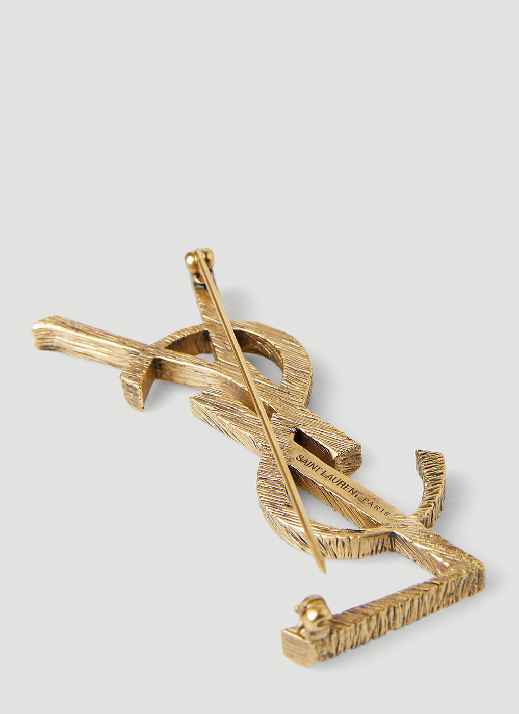 Gold Opyum YSL monogram brooch, Saint Laurent