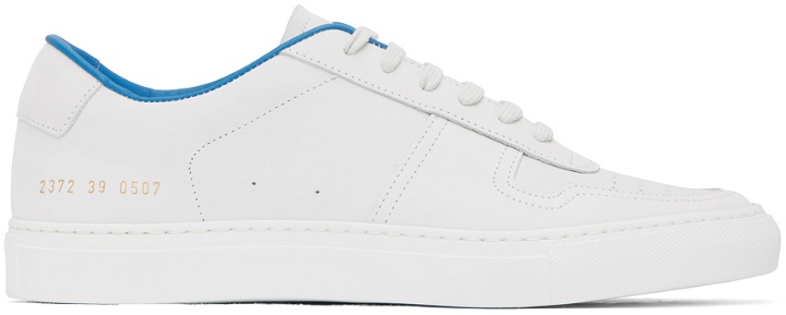 Photo: Common Projects White & Blue BBall Summer Sneakers