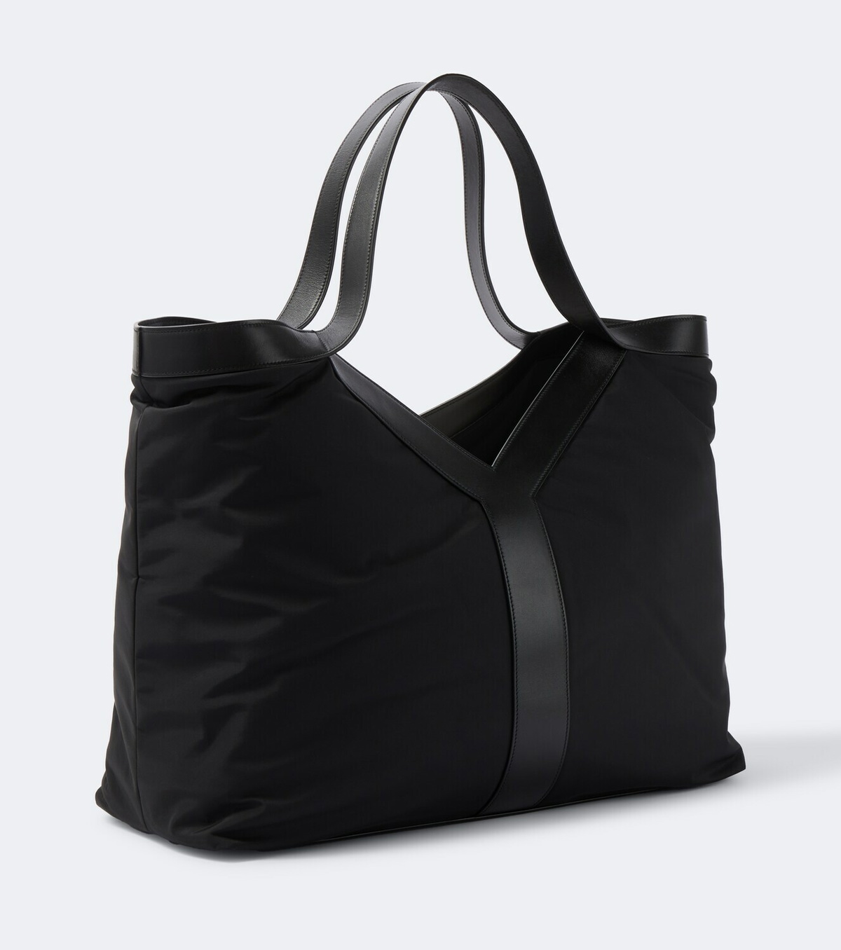 Saint Laurent Y Large leather-trimmed tote bag