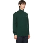 PS by Paul Smith Green Zebra Zip-Up Sweater