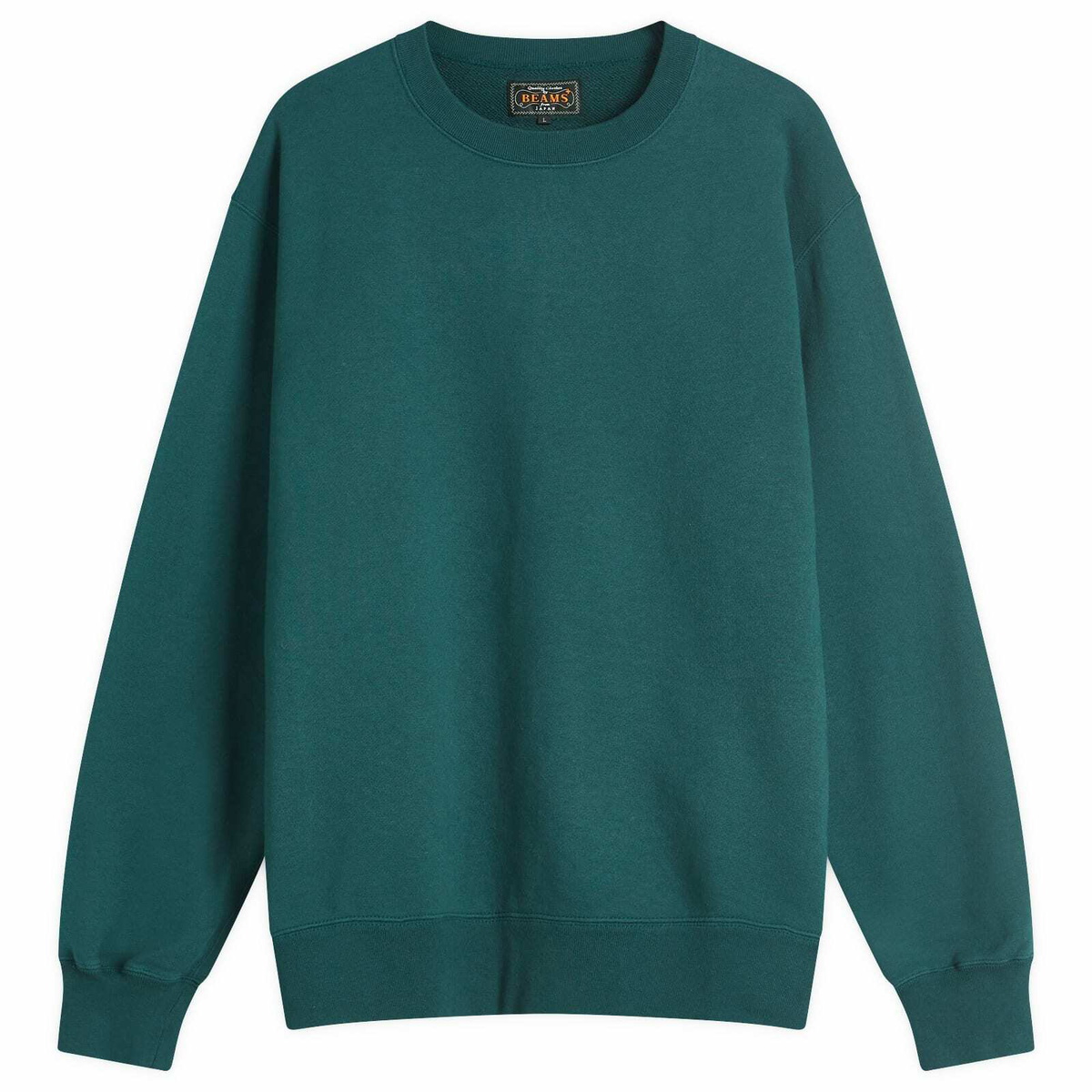 Beams Plus Men's Crew Sweatshirt in Dark Green