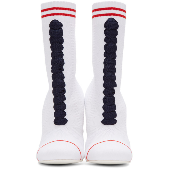 Fendi white hot sale sock boot