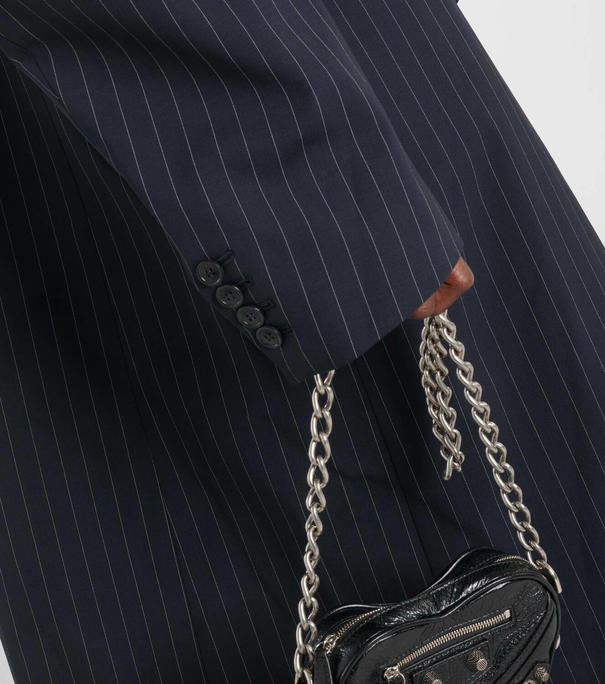 Vetements Oversized pinstriped wool coat