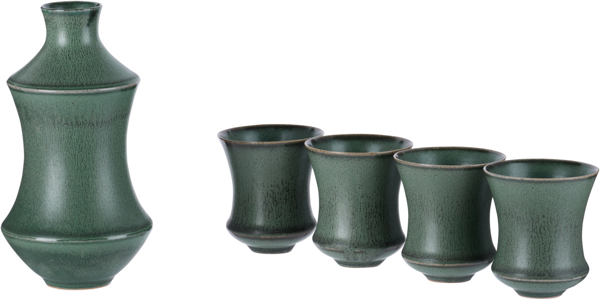Houseplant Green 'By Seth' Sake Set, 5 pcs