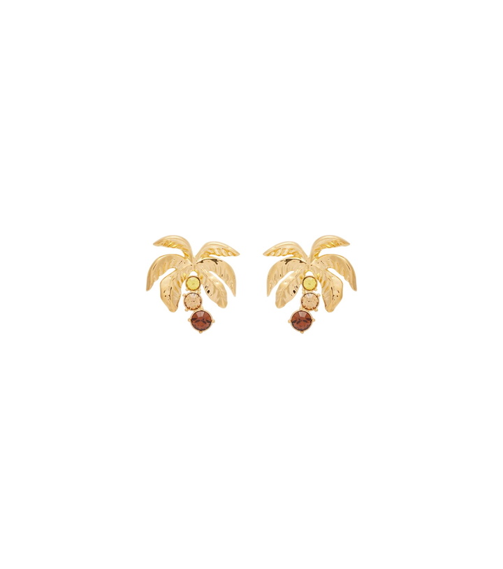 Photo: Oscar de la Renta Palm Tree embellished earrings