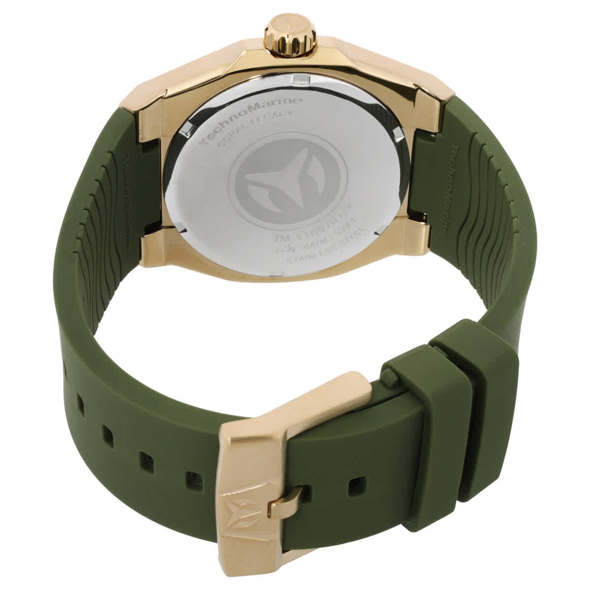 TechnoMarine Coral Quartz Olive Green Dial Mens Watch TM-416070