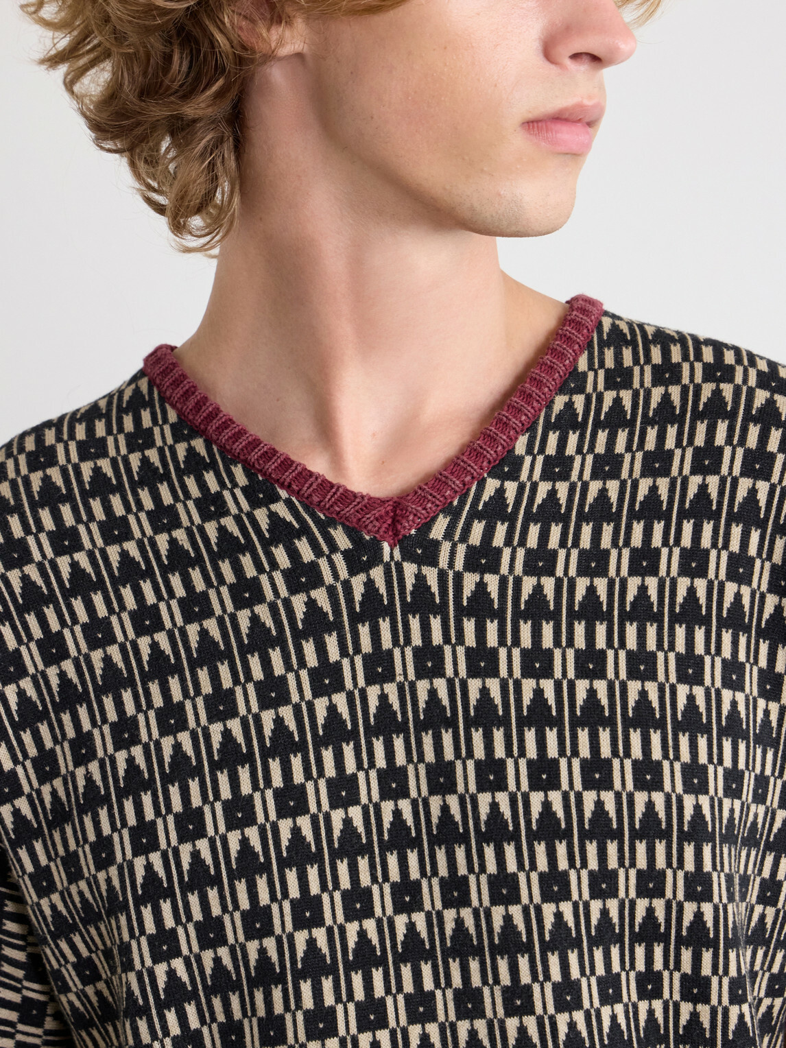 Enfants Riches Déprimés - Vienna Cotton-Jacquard Sweater - Black