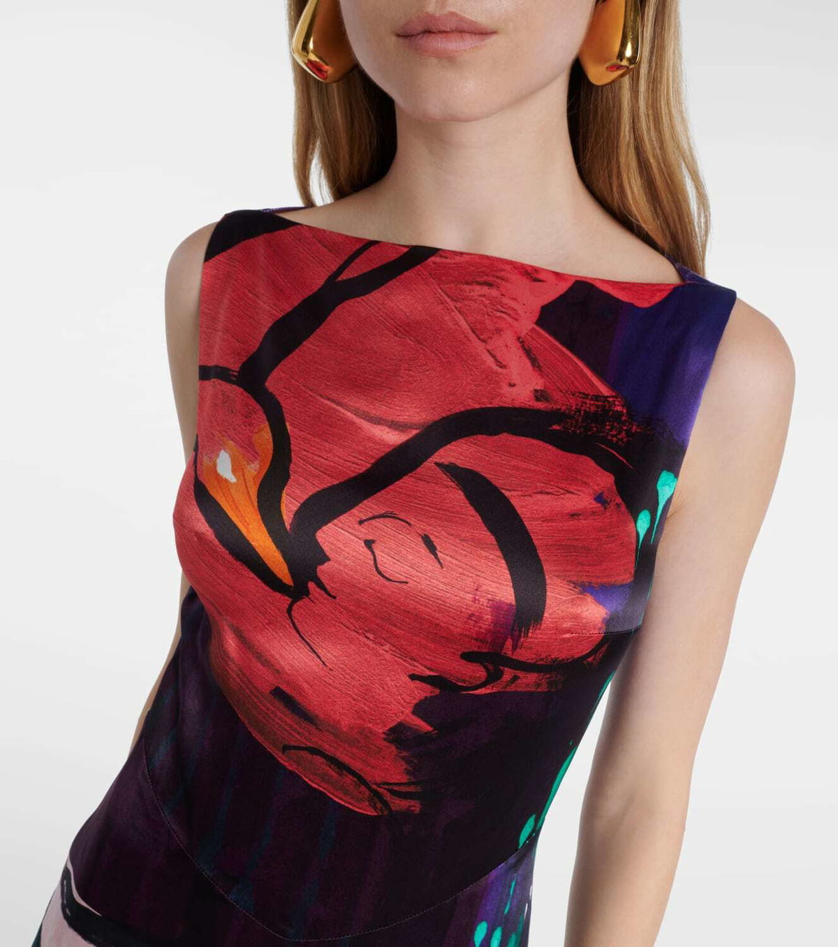 Roksanda Munir printed silk satin gown