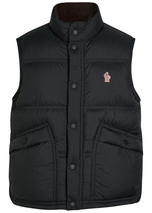 Photo: Moncler Grenoble Padded Shell Gilet Black