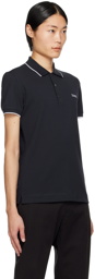 ZEGNA Navy Embroidered Polo Shirt
