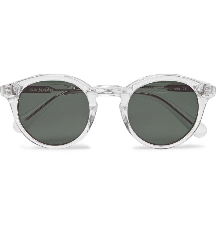 Photo: Sun Buddies - Zinedine Round-Frame Acetate Sunglasses - Neutrals