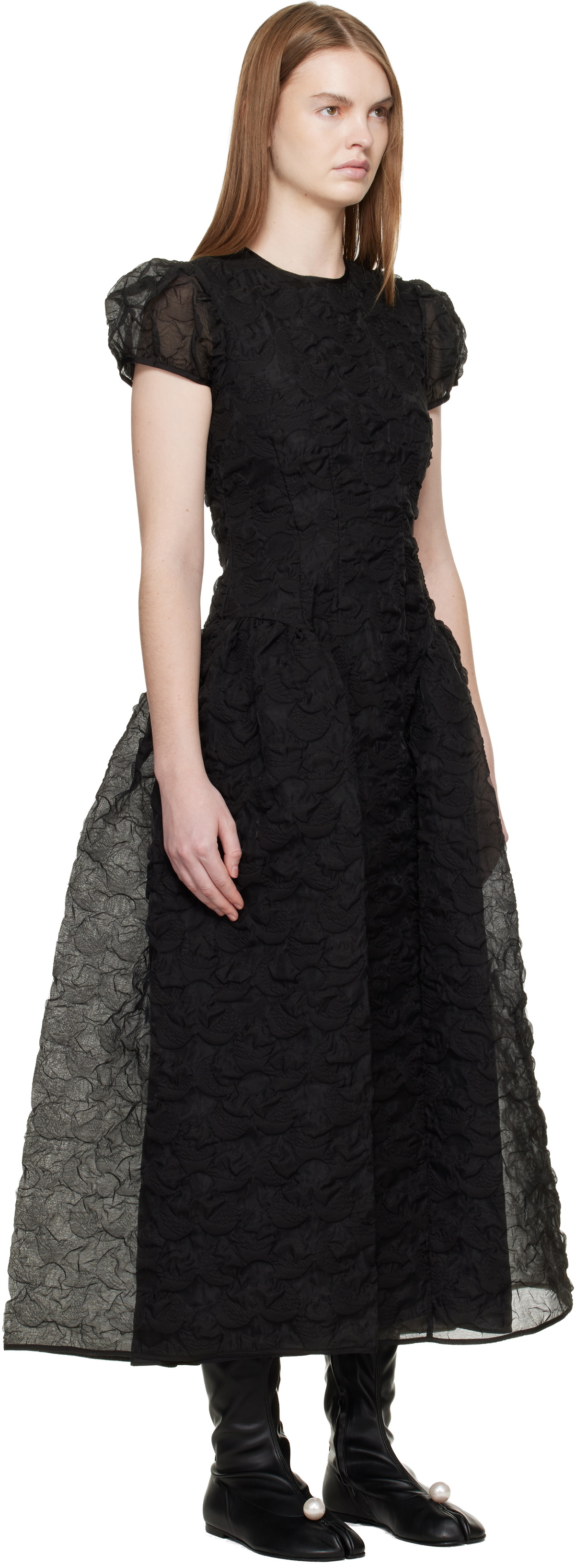 Cecilie Bahnsen Black CBcleopatra Midi Dress