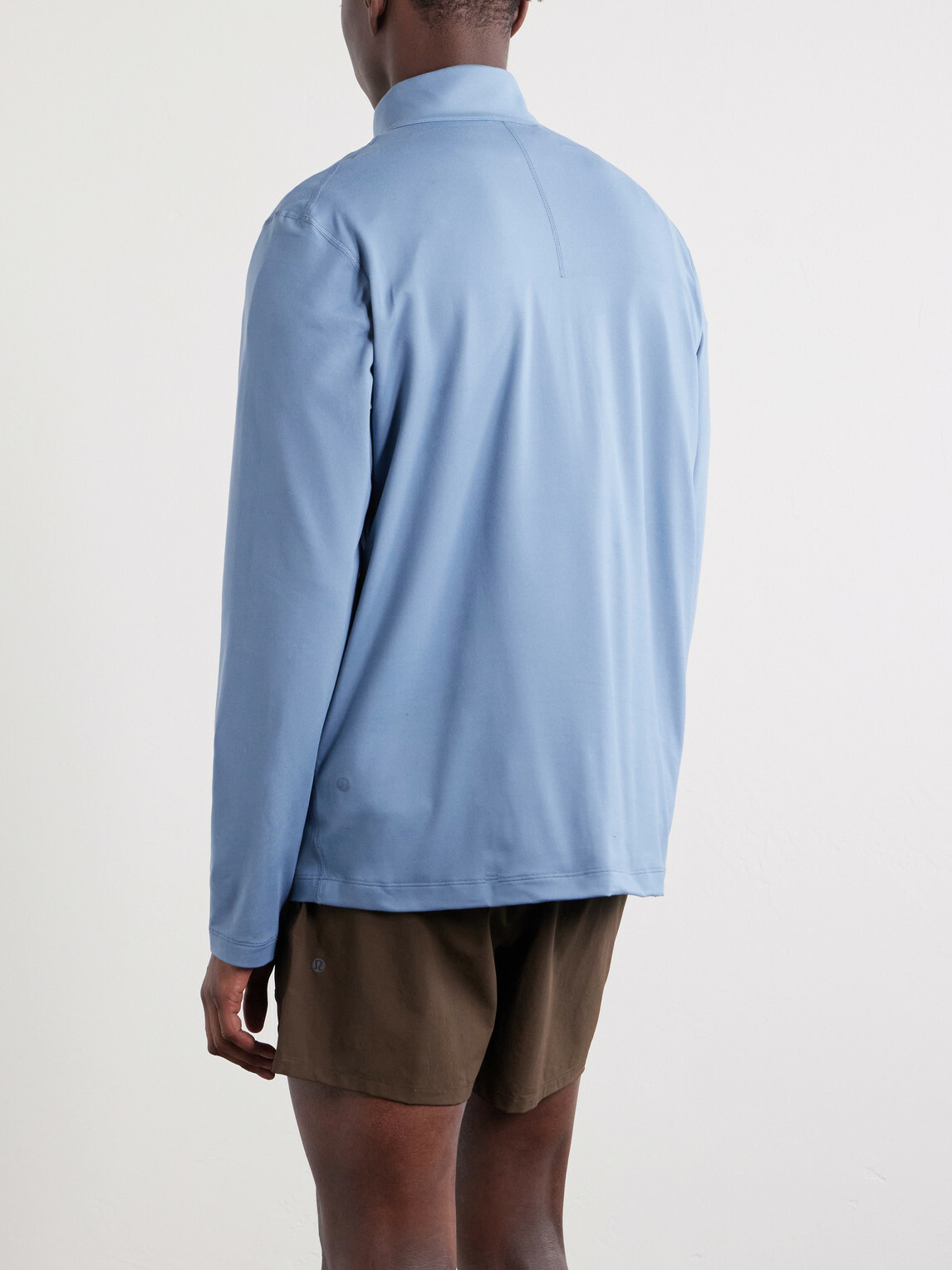 Lululemon - Slim-Fit Stretch Recycled-Jersey Half-Zip Top - Blue