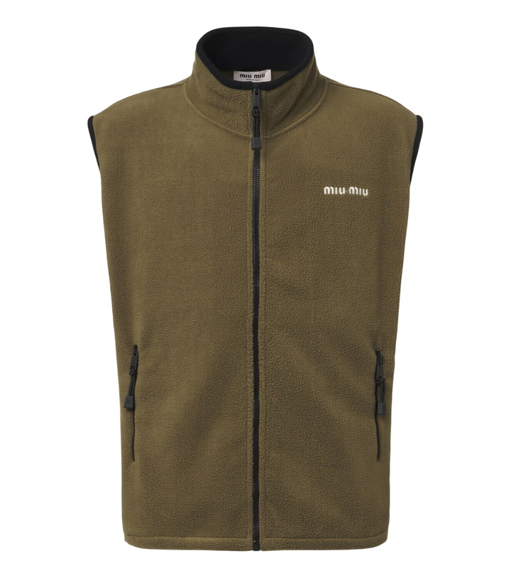 Photo: Miu Miu Fleece zip-up vest