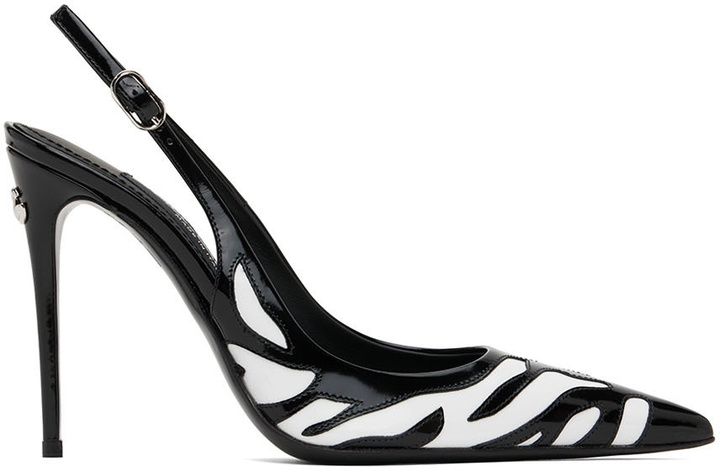 Photo: Dolce & Gabbana Black & White Lollo Zebra Heels