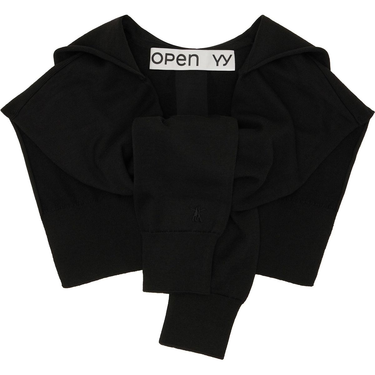 OPEN YY Black Hoodie Sleeve Layer Hood
