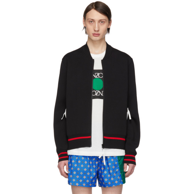 Kenzo Black Varsity Bomber Jacket Kenzo