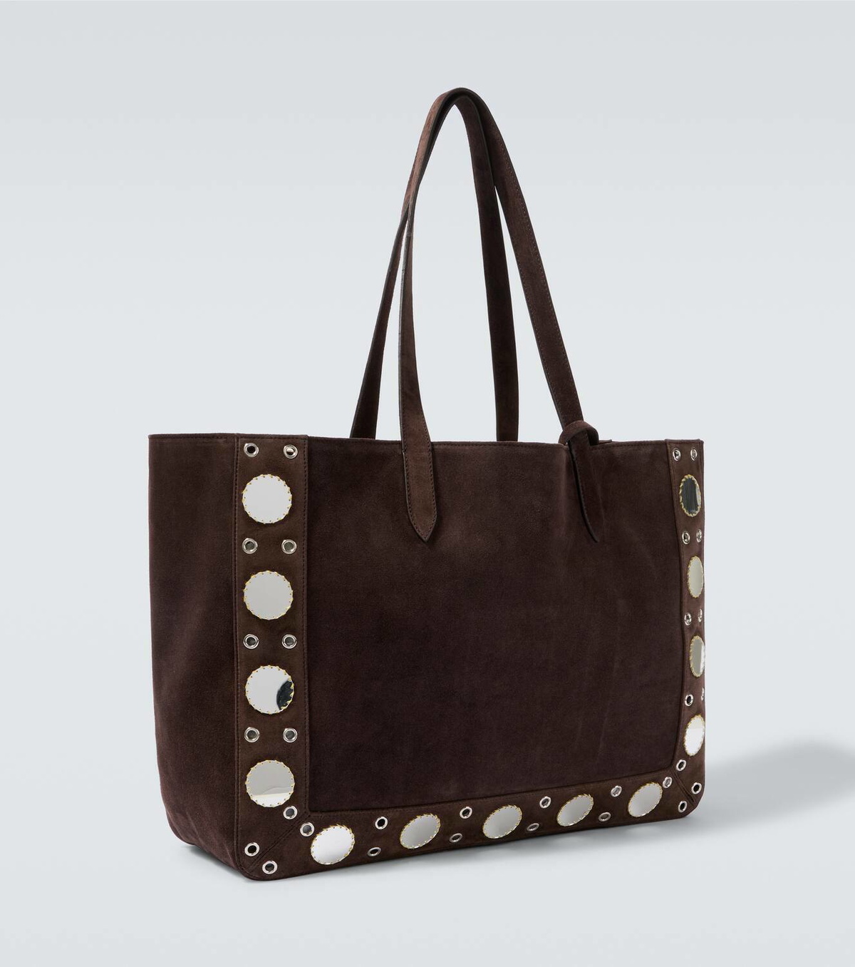 Valentino Garavani Nellcôte Large embroidered suede tote bag