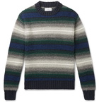 Mr P. - Striped Knitted Sweater - Green