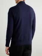 Kingsman - Merino Wool and Cashmere-Blend Half-Zip Sweater - Blue