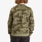 Belstaff Men's Terrain Camo Sweatshirt in Surplus Green/Washed Black