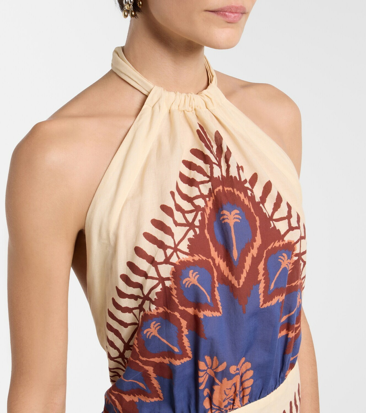 Johanna Ortiz Printed cotton minidress
