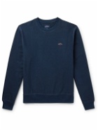 Noah - Core Logo-Embroidered Cotton-Jersey Sweatshirt - Blue