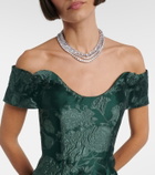 Emilia Wickstead Aislinn floral cloqué bustier gown