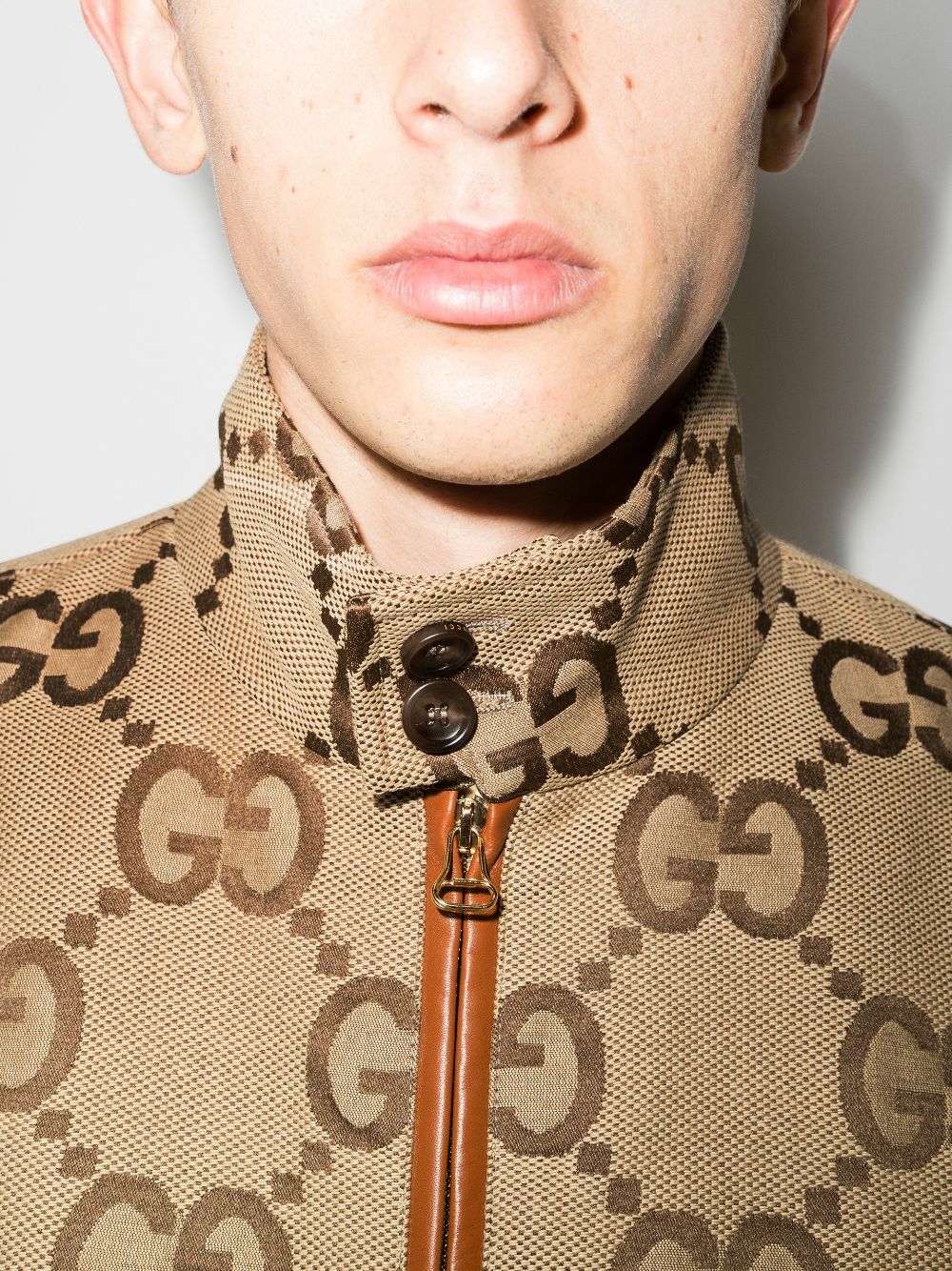 Gucci Brown GG Supreme Bomber Jacket Gucci