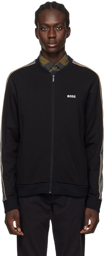 Photo: BOSS Black Embroidered Track Jacket