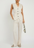 Day Birger ET Mikkelsen Palmer Woven Waistcoat top Off White