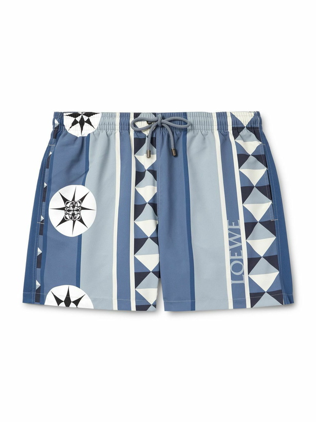 Photo: LOEWE - Paula's Ibiza Straight-Leg Mid-Length Printed Swim Shorts - Blue