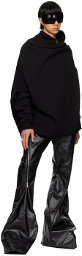Rick Owens Black Cowl Neck Sweatshirt